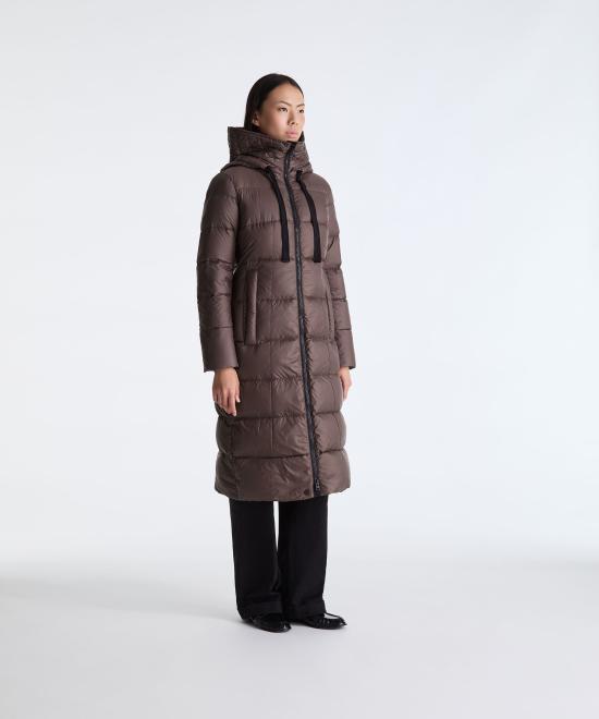 26FW 페트레이 눈키 MQN 02 리사이클 폴리에스터 롱 다운 재킷 PED5444 01181967 194 CHOCOLATE - PEUTEREY