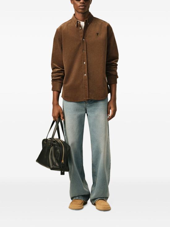  아미 셔츠 HSH797CO00892221 AI26 BROWN - AMI