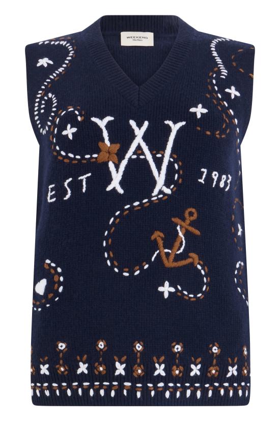 26FW 위켄드막스마라 스웨터 WKDCACAO NAVY