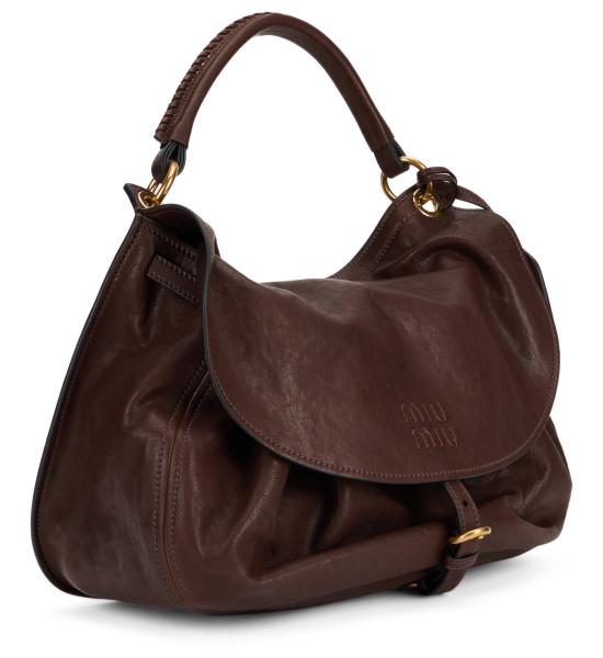26FW 미우미우 랑데뷰 레더 백 5BC219 V OOO BROWN - MIU MIU