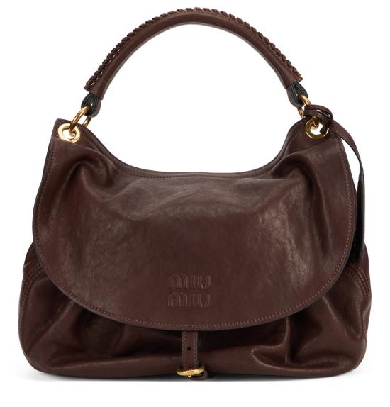 26FW 미우미우 랑데뷰 레더 백 5BC219 V OOO BROWN - MIU MIU