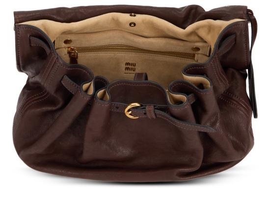 26FW 미우미우 랑데뷰 레더 백 5BC219 V OOO BROWN - MIU MIU