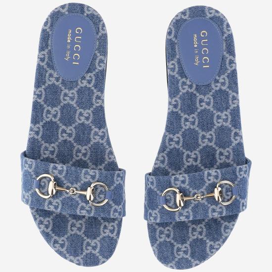 26SS 구찌 홀스빗 슬라이드 샌들 835828 BLUE - GUCCI