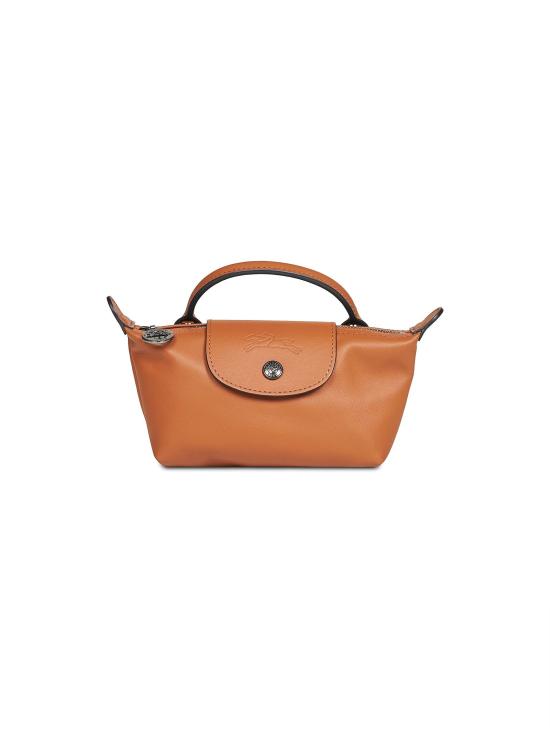 26FW 롱샴 르 플리아쥬 엑스트라 XS 레더 파우치 34205987 M19 BROWN