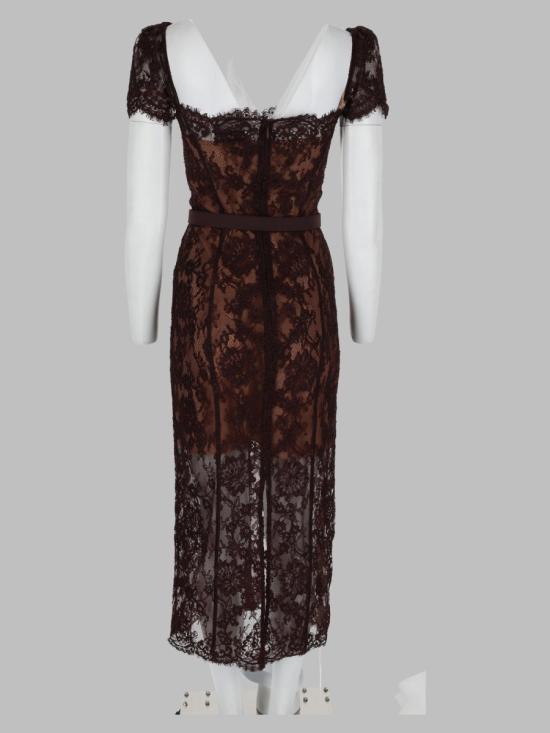  셀프 포트레이트 원피스 PF26 099MA BR BROWN - SELF PORTRAIT