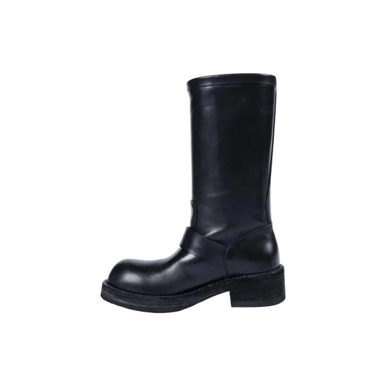 26FW 앤 드뮐미스터 부츠 사리스 엔지니어 버클 바이커 - ANN DEMEULEMEESTER