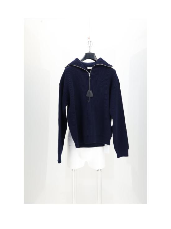 26FW 셀린느 리브드 코튼 스웨트팬츠 RY10T4S88 NAVY