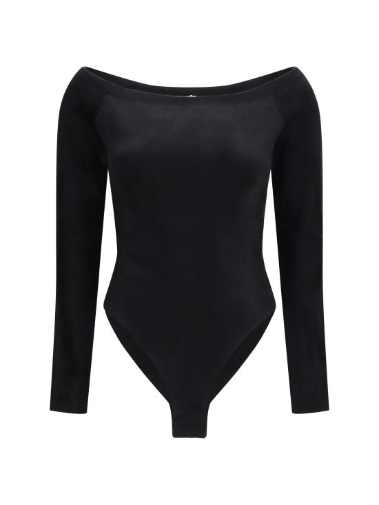 26FW 알라이아 바디수트 티셔츠 AA9B1157K275D BLACK - ALAIA