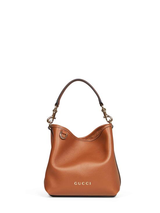 26FW 구찌 GG 엠블럼 스몰 버킷백 815118AAEC22718 BROWN