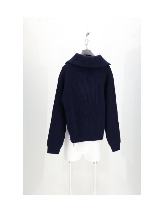 26FW 셀린느 리브드 코튼 스웨트팬츠 RY10T4S88 NAVY - CELINE