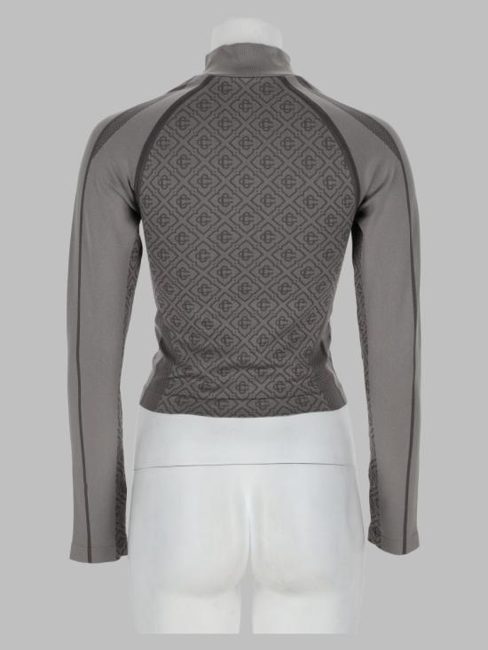 26FW 카사블랑카 스웨터 W AW26 ACT 068 01LIGHTGREYMONOGRAM GRAY - CASABLANCA