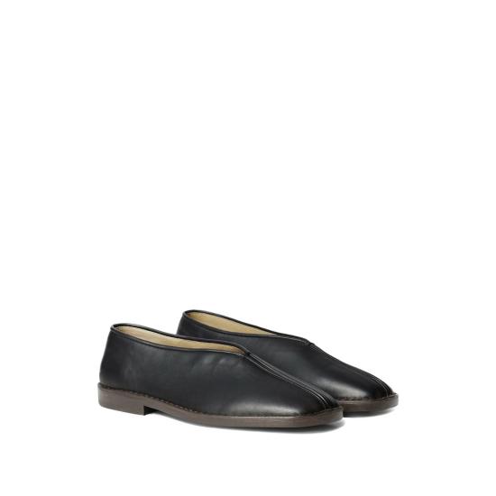 26FW 르메르 플랫 파이프드 슬리퍼 FO0291 LL0023 MU096 BLACK - LEMAIRE
