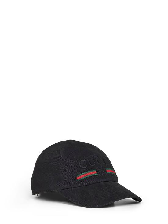 26FW 구찌 인터로킹 G 웹 자수 베이스볼 캡 8757364HBKG1060 BLACK - GUCCI