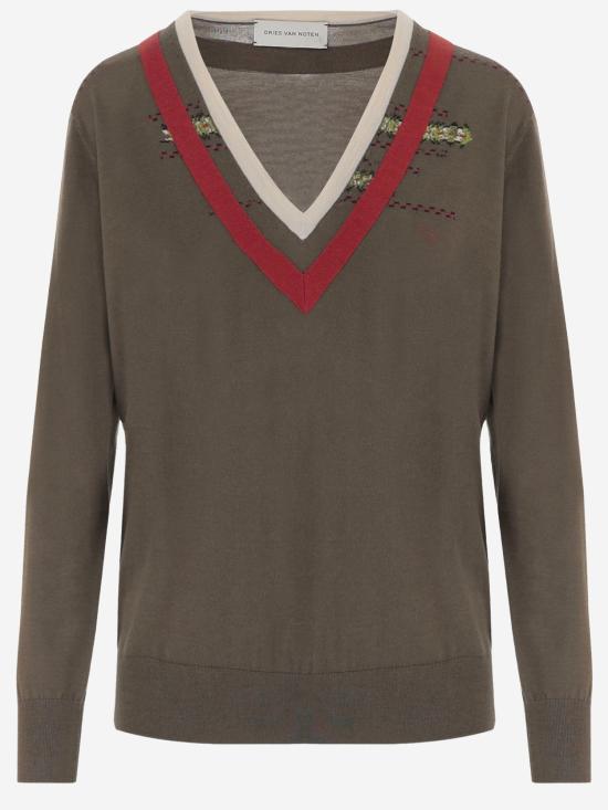 26FW 드리스 반 노튼 스웨터 011220 GREEN - DRIES VAN NOTEN