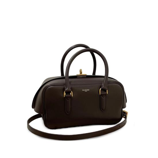 26FW 발렌시아가 르 셋 볼링백 스몰 A0001P 2ACRT 2243 BROWN