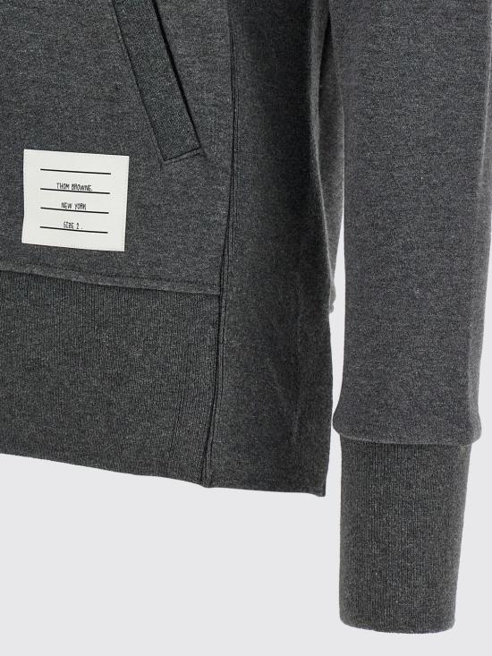26FW 톰브라운 클래식 루프백 4바 풀 지퍼 후디 MJT022H00535 025 Grey 1 - THOM BROWNE