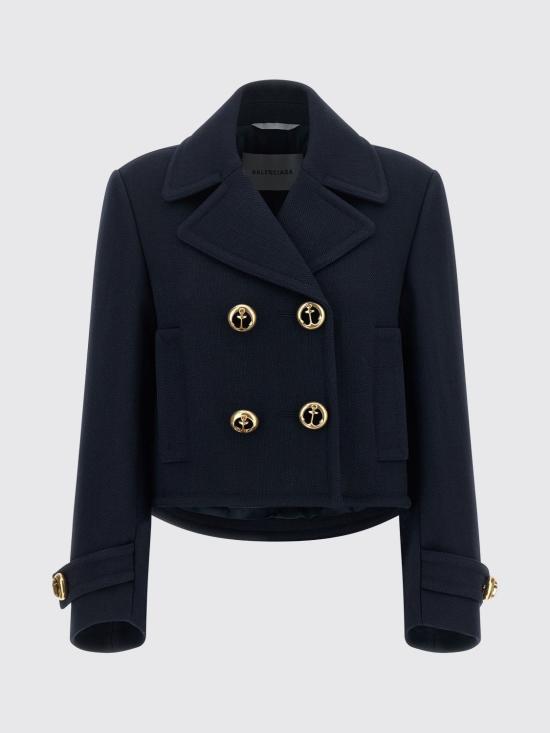 26FW 발렌시아가 크롭 피코트 A002D7TUU16 8065 Blue - BALENCIAGA