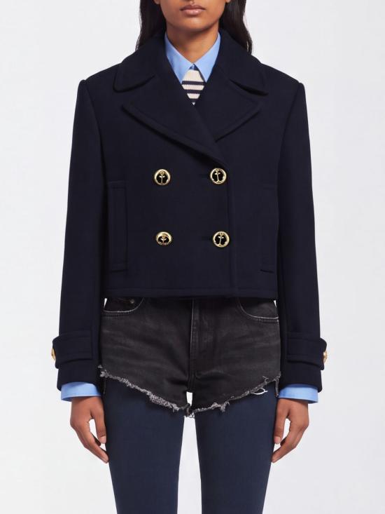 26FW 발렌시아가 크롭 피코트 A002D7TUU16 8065 Blue