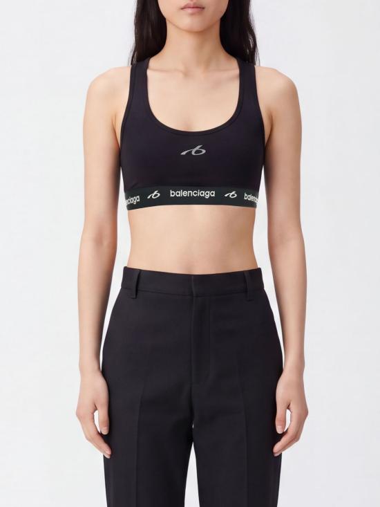 26FW 발렌시아가 테크웨어 브라 탱크 탑 A0023QTUVN7 1000 Black