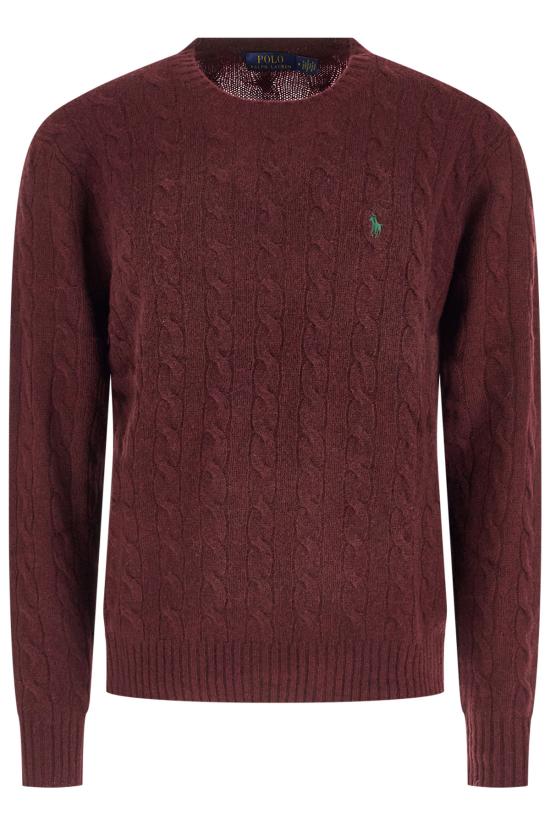 26FW 폴로 랄프로렌 케이블 니트 스웨터 710876762 011 AGED WINE HEATHER