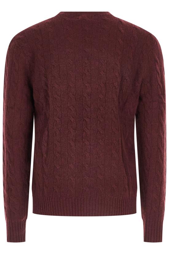 26FW 폴로 랄프로렌 케이블 니트 스웨터 710876762 011 AGED WINE HEATHER - POLO RALPH LAUREN