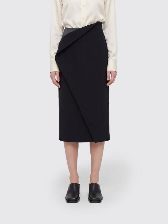 26FW 질샌더 스커트 J03MA0323J55076 001 Black