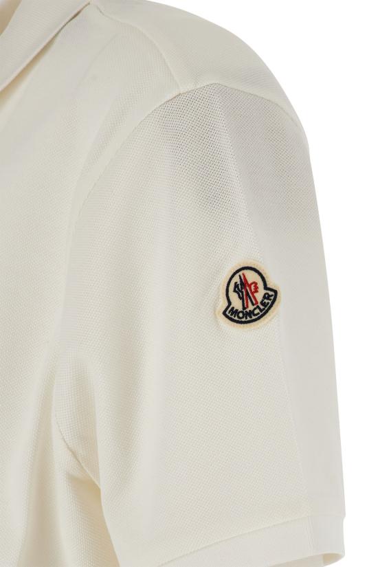 26FW 몽클레어 코튼 피케 폴로 셔츠 포켓 8A0001789A16 034 Bianco - MONCLER