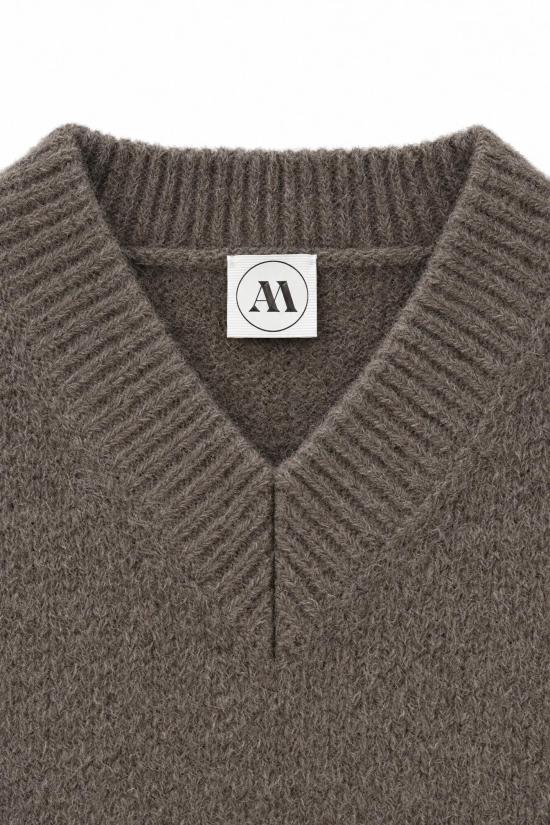 26FW 안드레 모리스 스웨터 260N74 085ACC Acciaio - ANDRE MAURICE