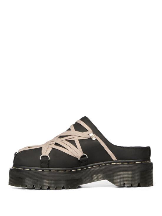 26FW 릭오웬스 X 닥터마틴 릭오웬스 X 닥터마틴 뮬 슬리퍼 DW02F1815 600109 BLACK - RICK OWENS X DR. MARTENS