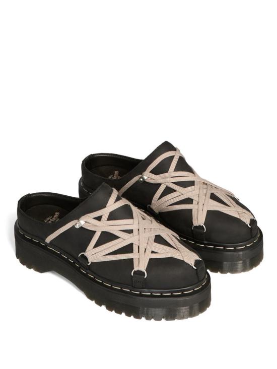 26FW 릭오웬스 X 닥터마틴 릭오웬스 X 닥터마틴 뮬 슬리퍼 DW02F1815 600109 BLACK - RICK OWENS X DR. MARTENS