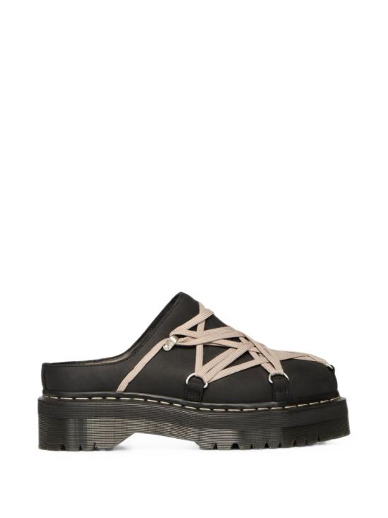 26FW 릭오웬스 X 닥터마틴 릭오웬스 X 닥터마틴 뮬 슬리퍼 DW02F1815 600109 BLACK