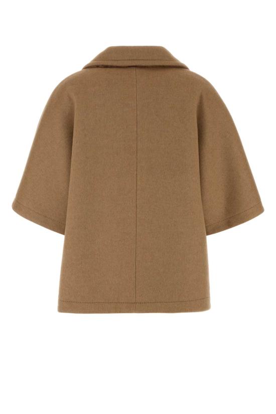 26FW 막스마라 더블 브레스트 리버시블 카멜 헤어 케이프 코트 2624736022600 001 Camel - MAX MARA