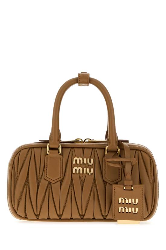 26FW 미우미우 아르카디 마테라쎄 나파 레더 토트백 5BP088AN88 F098L Camel