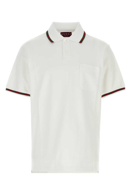 26FW 구찌 코튼 폴로 셔츠 795174XJEOX 9692 WHITE