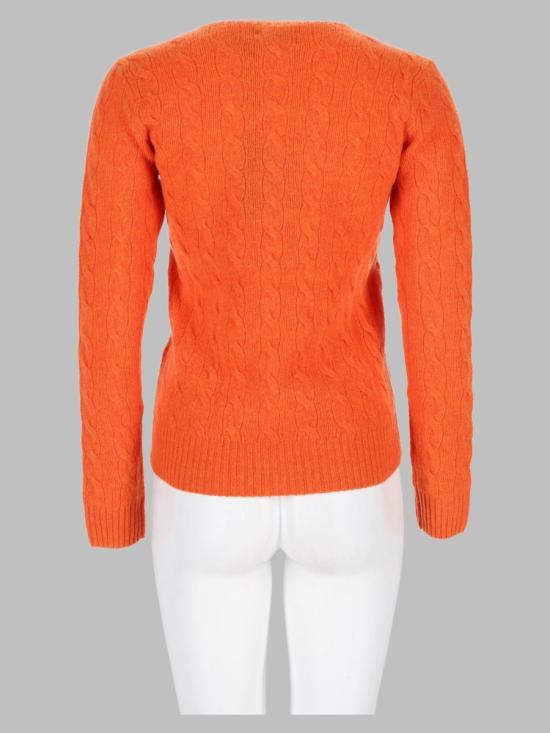 26FW 폴로 랄프로렌 폴로 자수 케이블 니트 스웨터 211971865 504ORANGERUSTHEATHER - POLO RALPH LAUREN