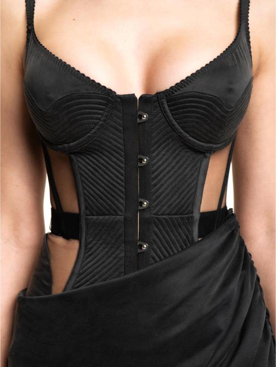  마리아루시아호한 원피스 MALENA BLACK - MARIA LUCIA HOHAN