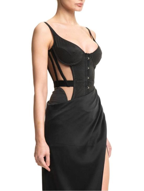  마리아루시아호한 원피스 MALENA BLACK - MARIA LUCIA HOHAN