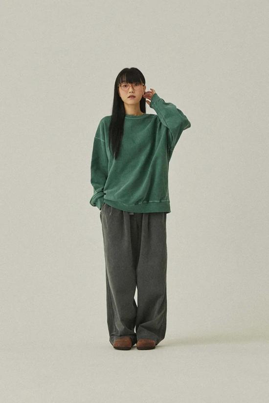  캐피 디자인 스웨터 카피 피그먼트 스웨트셔츠 청록색 - KAPPY DESIGN