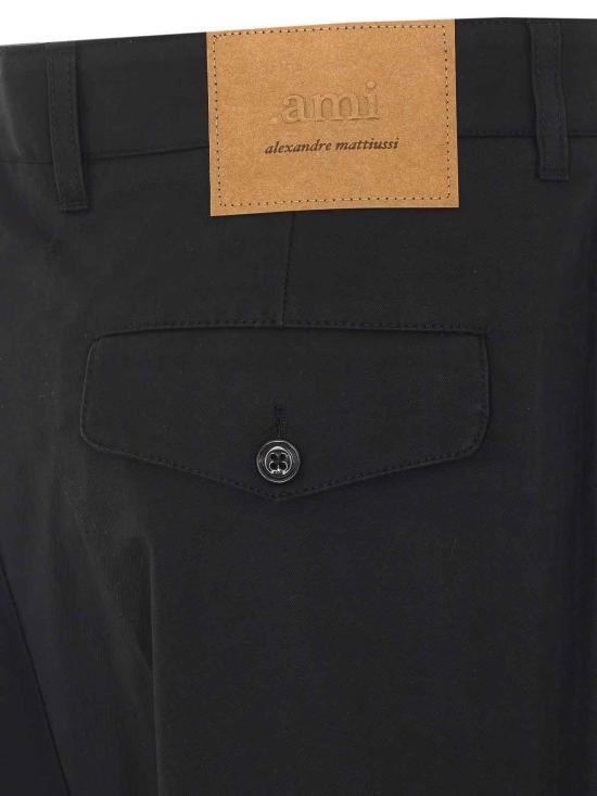 26FW 아미 코튼 캐롯 오버사이즈 트라우저 HTR121CO0132001 BLACK - AMI