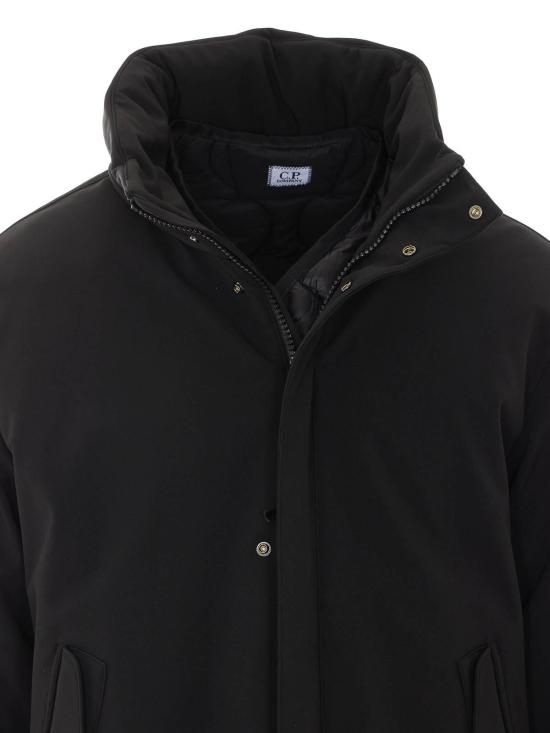 26FW 씨피 컴퍼니 쉘-R 패딩 후드 파카 21CMOW003A006097A999 BLACK - C.P. COMPANY