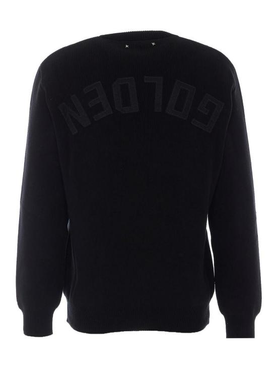 26FW 골든구스 Golden 레터링 밀리터리 크루넥 스웨터 GMP00841P00197290100 BLACK - GOLDEN GOOSE