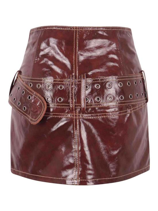 26FW 디젤 미디 스커트 A221740SIBQ77Q BROWN - DIESEL