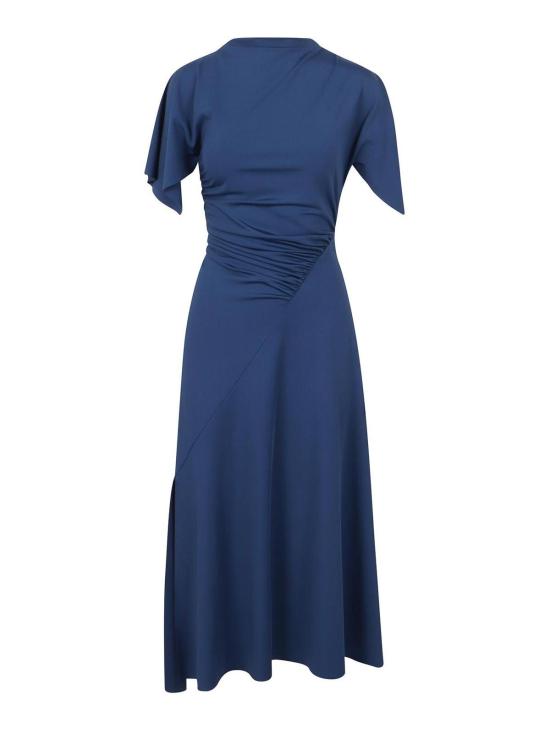 26FW 빅토리아 베컴 미디 스커트 1326JDR007350ADARKOCEAN BLUE