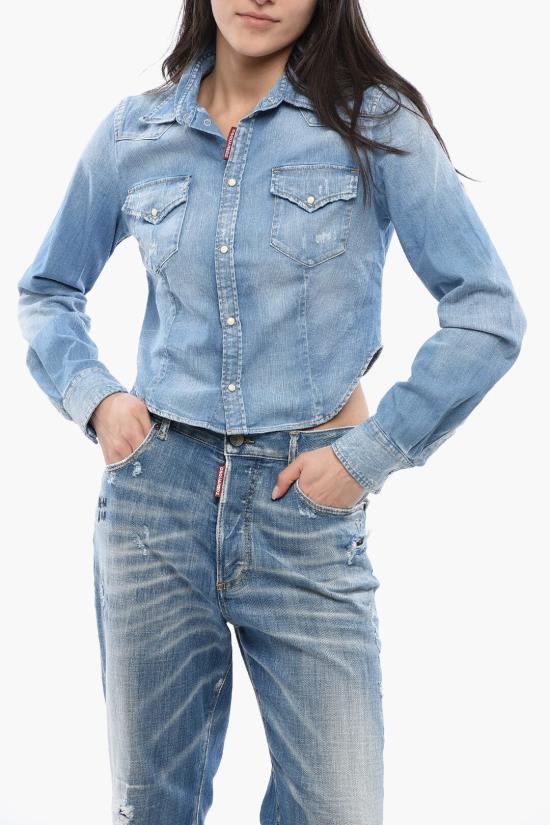  디스퀘어드2 데님 셔츠 S75DL0867 S30341 470 Light blue