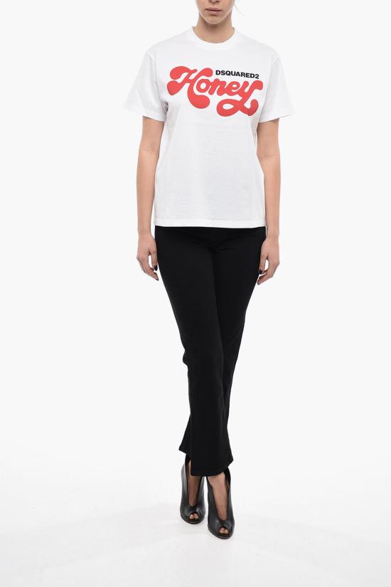  디스퀘어드2 반팔 티셔츠 S72GD0381 S23009 100 White - DSQUARED2