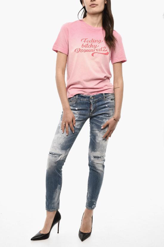  디스퀘어드2 반팔 티셔츠 S75GD0395 S24318 243 Pink - DSQUARED2