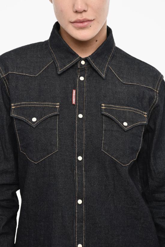  디스퀘어드2 데님 셔츠 S75DL0851 S30871 470 Blue - DSQUARED2