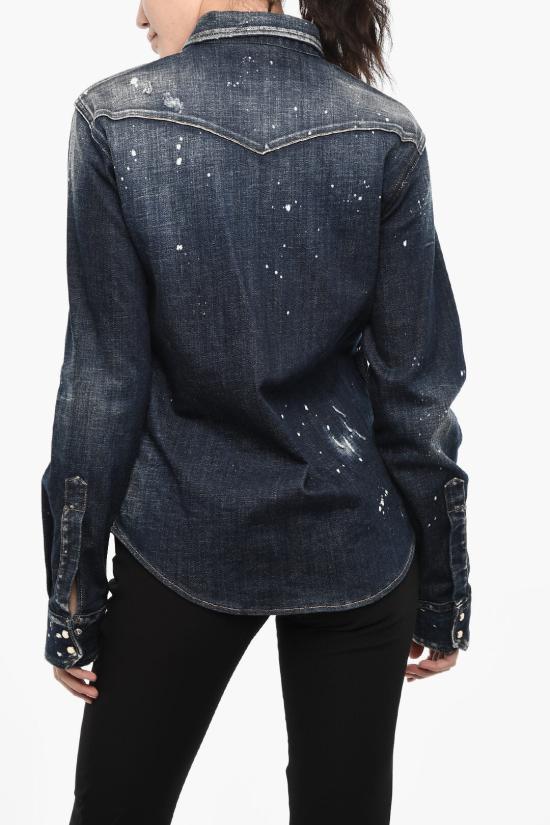  디스퀘어드2 데님 셔츠 S75DL0852 S30342 470 Blue - DSQUARED2