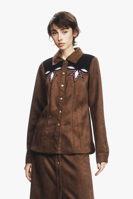  안나 수이 탑 726I20 BROWN