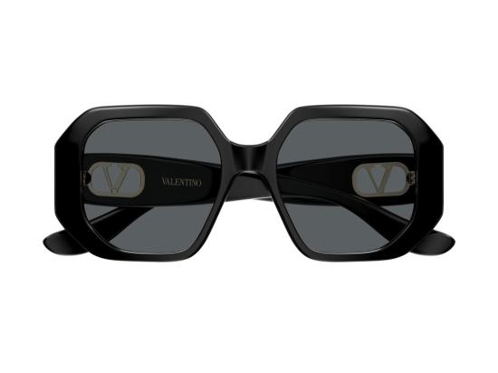 26SS 발렌티노 가라바니 선글라스 블랙 Vg0003sa 아세테이트 오버사이즈 기하학적 - VALENTINO GARAVANI